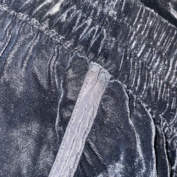 Rebecca Taylor Velvet Mini Skirt Womens‎ Size 2 Silk Piping Black - Picture 9 of 9